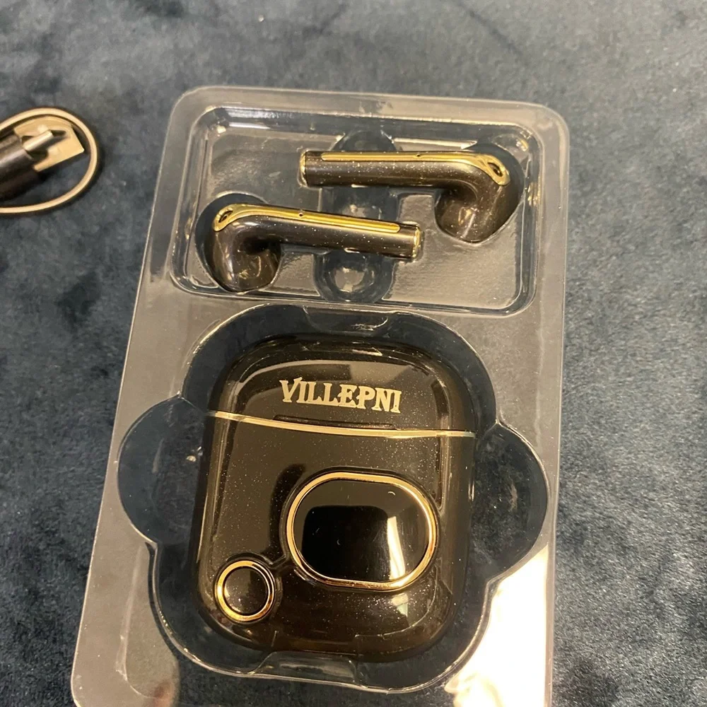 Black Wireless Earbuds with Charging Case